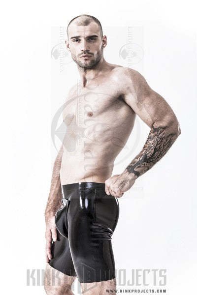 eurocat latex Male rubber Codpiece Cycling Shorts