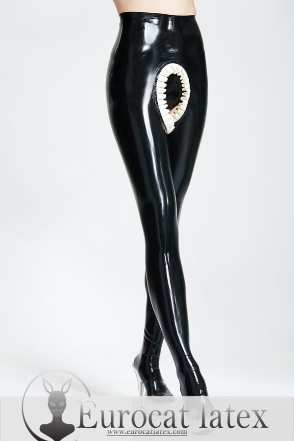 eurocat latex female High-Waisted Open Crotch Leggings