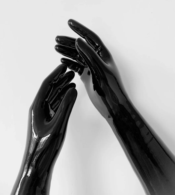 male fetihs latex gloves Short, Stretchy and Body Safe rubber Gloves chlorined 0.4mm