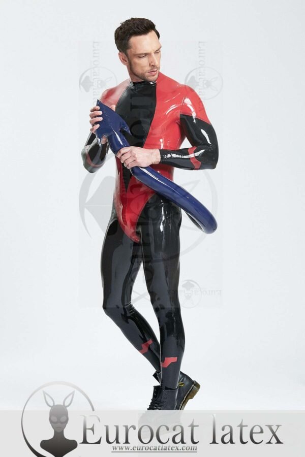 eurocat latex Male 'Devil-May-Care' Inflated Tail Catsuit
