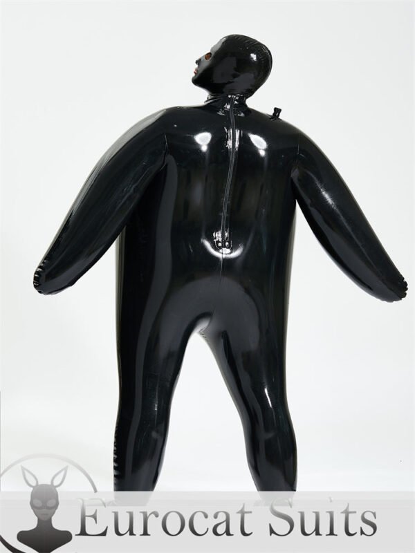 Black Sexy Latex Balloon Man Inflatable Suit rubber