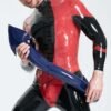 eurocat latex Male 'Devil-May-Care' Inflated Tail Catsuit