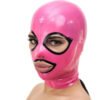 Latex Hood with Eyelashes contrast trim