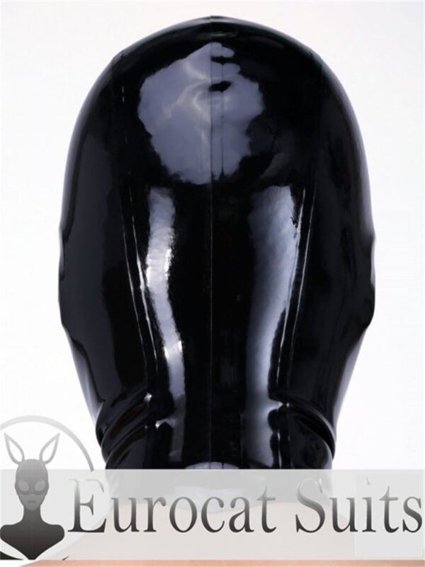 eurocat Male Latex Hood Rubber Fetish Wear Cosplay catsuits  MASK OPEN
