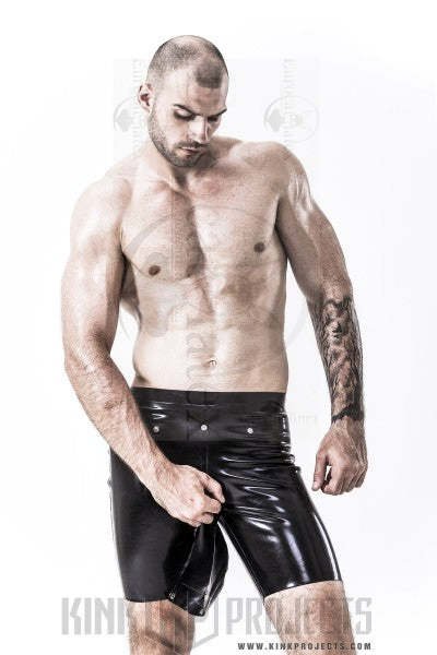 eurocat latex Male rubber Codpiece Cycling Shorts