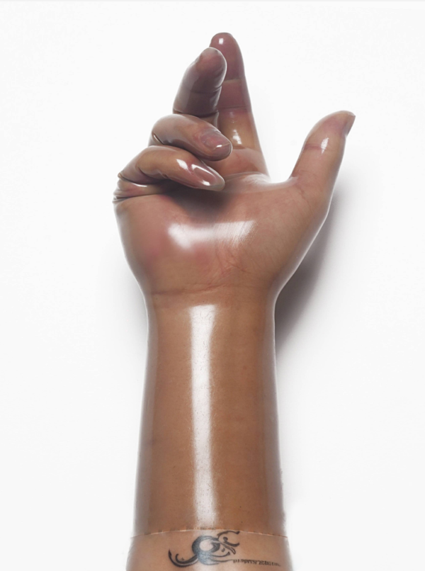 Translucent Grey Classic Short Molded Latex Gloves