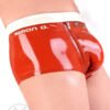 Latex short men pants rubber trousers Briefs with Removable Codpiece