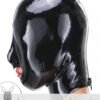 eurocat  Latex Hood Rubber Fetish Wear Cosplay catsuits LASER PERFORATE MASK