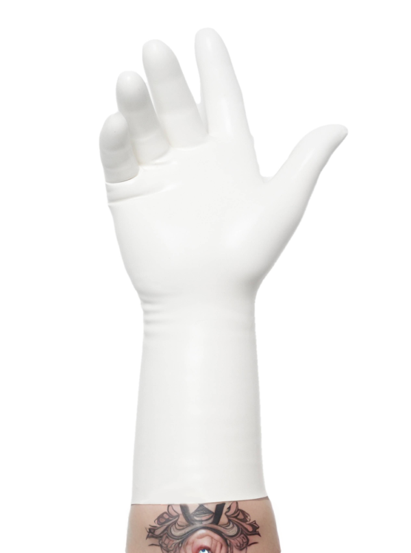fetish  latex gloves Short, Stretchy and Body Safe rubber Gloves chlorined 0.4mm