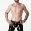 eurocat latex Male Short Saddle Codpiece Chaps