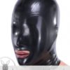 eurocat Male Latex Hood Rubber Fetish Wear Cosplay catsuits MASK LASER PERFORATE