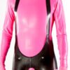 latex handmade Piece Fist Short Catsuit