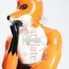 eurocatlatex Male 'Fox Trotter' Shoulder-Zipper Catsuit With Inflatable Tail