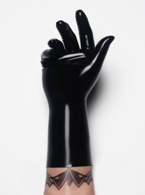 fetish latex Black Classic Short Molded Latex Gloves