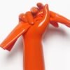 Orange Classic Short Molded Latex Gloves