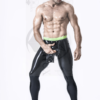 eurocat latex Male Studded & Zippered 'Codpiece' rubber Leggings