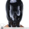 eurocat  Latex Hood Rubber Fetish Wear Cosplay catsuits MASK MOUTH ZIP
