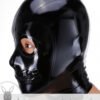 eurocat Male Latex Hood Rubber Fetish Wear Cosplay catsuits MASK EYES OPEN & MOUTH ZIP MAJ