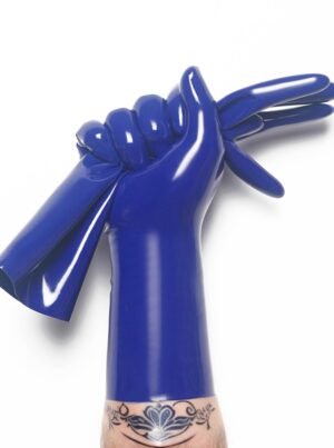 Royal Blue Classic Short Molded Latex Gloves