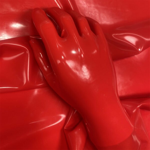 fetish  gloves Short, Stretchy and Body Safe rubber Gloves chlorined 0.4mm