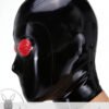 eurocat Male Latex Hood Rubber Fetish Wear Cosplay catsuits MASK FISH EYES MAK