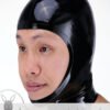 eurocat Male Latex Hood Rubber Fetish Wear Cosplay catsuits  MASK OPEN