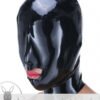 eurocat  Latex Hood Rubber Fetish Wear Cosplay catsuits LASER PERFORATE MASK