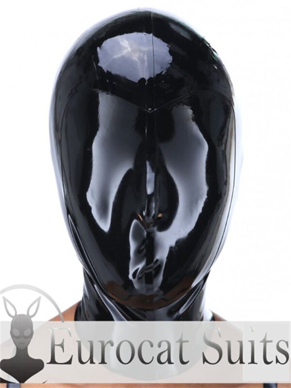 eurocat Latex Hood Rubber Fetish Wear Cosplay catsuits MASK ALL CLOSED
