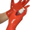fetish gloves Short, Stretchy and Body Safe rubber Gloves chlorined 0.4mm