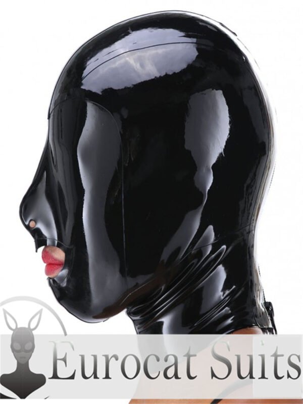 eurocat  Latex Hood Rubber Fetish Wear Cosplay catsuits MASK BLIND