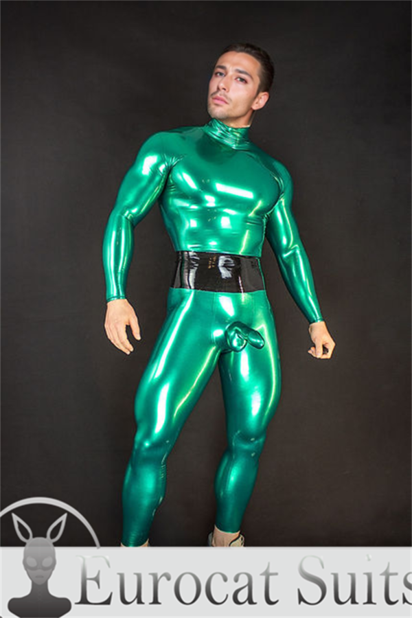 Male 2-PIECE SUIT latex handmade
