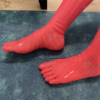 fetish latex socks midclaf  Latex Rubber Toes Socks fashion for catsuit 0.4mm femal