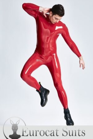 eurocat latex Male Shoulder-zip Catsuit