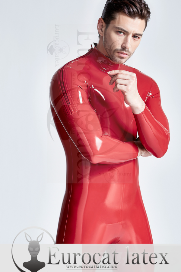 eurocat latex Male Shoulder-zip Catsuit