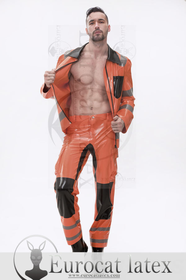 eurocat latex Male Fireman Style Uniform Jacket