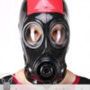 eurocat Male Latex Hood Rubber Fetish Wear Cosplay catsuits GASMASK
