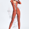 eurocat latex Female Keyhole & Belted Neck Catsuit