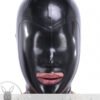 eurocat Male Latex Hood Rubber Fetish Wear Cosplay catsuits MASK LASER PERFORATE