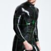 eurocat latex 'Hexagonal' Back Zip rubber Catsuit