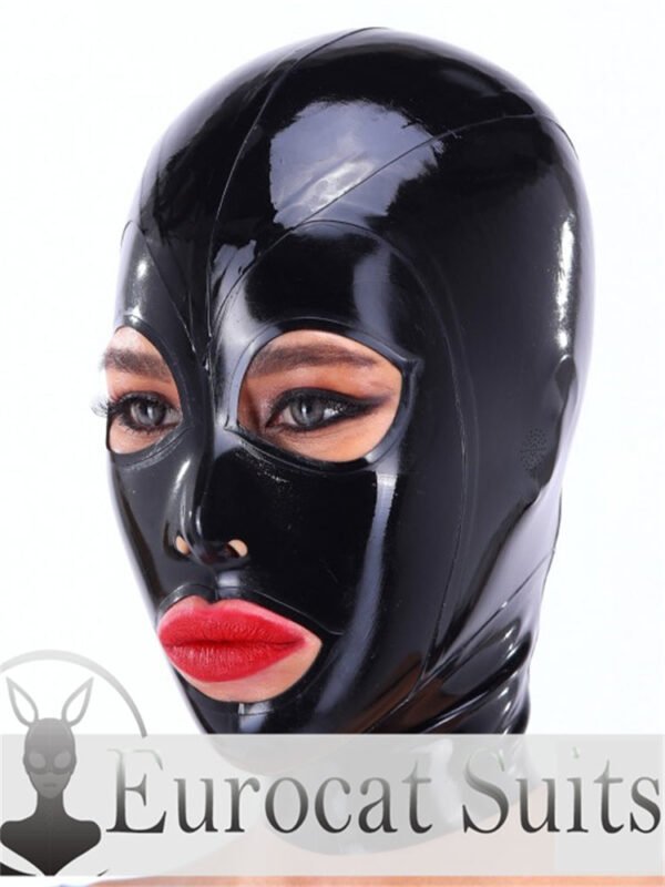 eurocat  Latex Hood Rubber Fetish Wear Cosplay catsuits  MASK BASIC