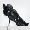 eurocat Male Latex hood fetish wear vacuum cube Rubber Mask Eyes Club Cosplay Black