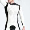 eurocat latex Male 'White Knight' Back Zip Catsuit
