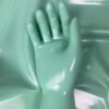 fetish latex gloves Short, Stretchy and Body Safe rubber Gloves chlorined 0.4mm