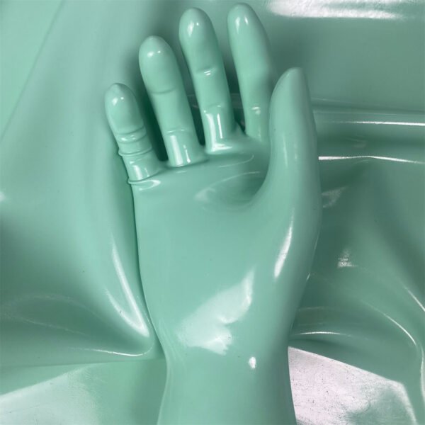 fetish latex gloves Short, Stretchy and Body Safe rubber Gloves chlorined 0.4mm