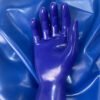 Dark Blue Classic Short Molded Latex Gloves