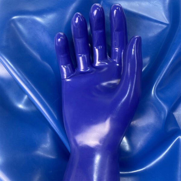 Dark Blue Classic Short Molded Latex Gloves