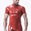 eurocat latex Male Short-sleeved Romper Style Open Bum Leotard