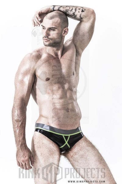 eurocat latex Male rubber Criss-Cross Briefs