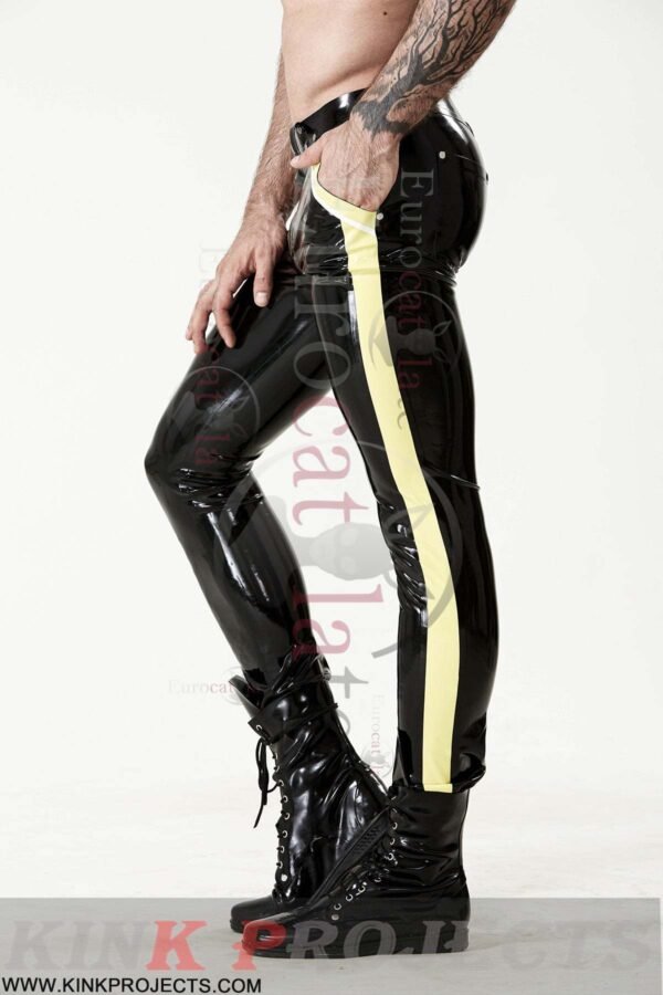 eurocat latex Male Striped-Leg Jeans