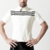 eurocat latex Male Triple Stripes Short-Sleeved Casual Shirt